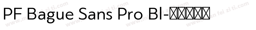 PF Bague Sans Pro Bl字体转换